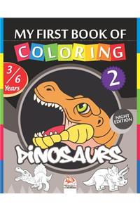 My first coloring book - Dinosaurs 2 - Night edition