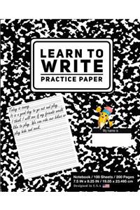 Learn To Write Practice Paper