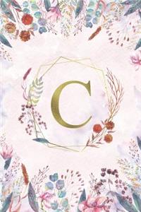 C - Monogrammed Floral Journal