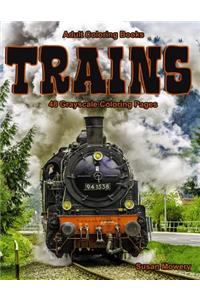 Adult Coloring Books Trains