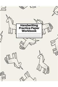 Handwriting Practice Paper Workbook