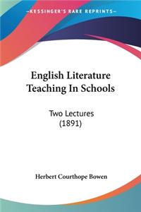 English Literature Teaching In Schools