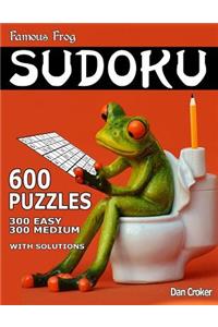 Famous Frog Sudoku 600 Puzzles With Solutions. 300 Easy and 300 Medium