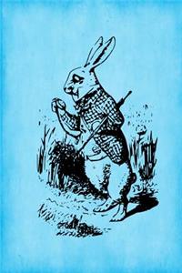 Alice in Wonderland Journal - White Rabbit (Bright Blue)