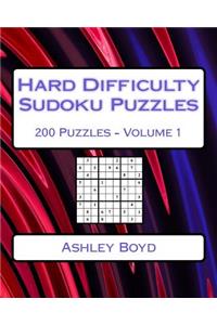 Hard Difficulty Sudoku Puzzles Volume 1