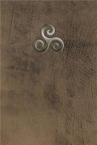 Monogram Triskele (Neopaganism) Notebook