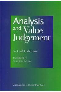 Analysis and Value Judgement