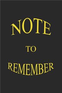 Note to Remember Journal Gift