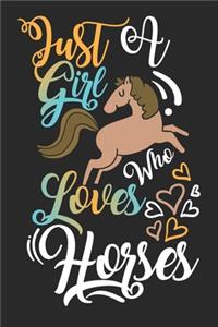 Just A Girl Who Loves Horses Cool Gift Journal