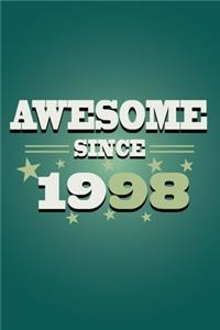Awesome since 1998 notebook birthday gift
