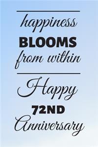 Happiness Blooms from within Happy 72nd Anniversary