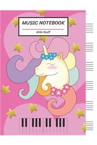 Music Notebook Wide Staff