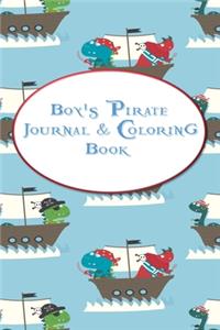 Boy's Pirate Journal & Coloring Book