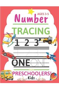 Number Tracing for Preschoolers Kids Ages 3-5