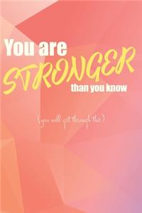 You are stronger than you know (you will get through this) - A Grief Journal