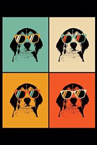 Beagle Notebook - Retro Beagle With Sunglasses Journal - Beagle Diary