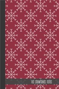red snowflakes notes