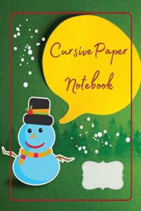 Cursive Paper Notebook