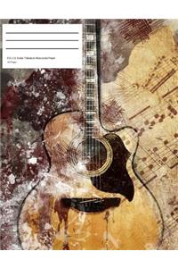 Guitar Tablature Manuscript Paper - 200 Page Book 8.5 x 11 - Guitar Tab Notebook