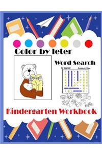 Kindergarten Workbook Color by Letter word search