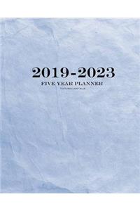 2019-2023 Textured Light Blue Five Year Planner