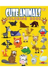 Cute Animals Coloring Book Vol.15