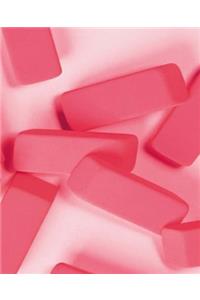 School Composition Book Pink Rubber Erasers 200 Pages