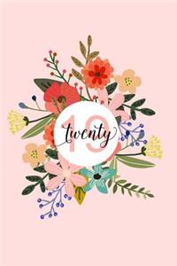 2019 Weekly Planner Pink Floral Design 134 Pages