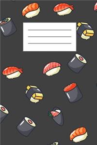 Japanese Sushi Pattern Notebook