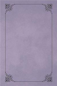 Thistle Purple 101 - Blank Notebook with Fleur de Lis Corners