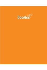 Doodles Journal - Great for Sketching, Doodling or Planning with Tangerine Cover