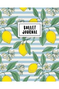 Bullet Journal: Vintage Lemon - 150 Dot Grid Pages (Size 8x10 Inches) - With Bullet Journal Sample Ideas