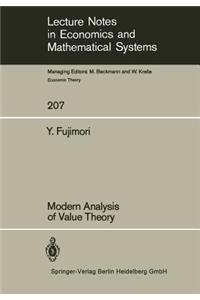 Modern Analysis of Value Theory