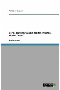 Der Bedeutungswandel Des Italienischen Wortes Capo