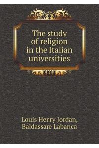 The Study of Religion in the Italian Universities