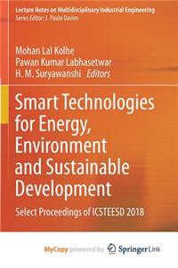 Smart Technologies for Energy, Environment and Sustainable Development