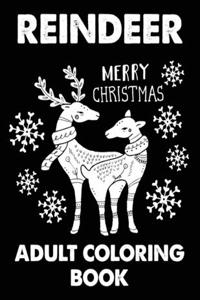 Reindeer Merry Christmas Adult Coloring Book