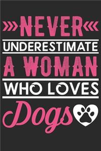 Never Underestimate a Woman Who Loves Dogs