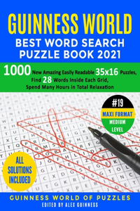 Guinness World Best Word Search Puzzle Book 2021 #19 Maxi Format Medium Level