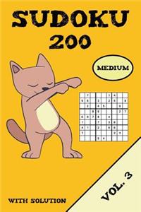 Sudoku 200 Medium With Solution Vol. 3