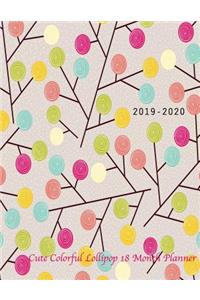 2019-2020 Cute Colorful Lollipop 18 month planner