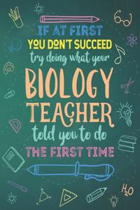 If At First You Don't Succeed Try Doing What Your Biology Teacher Told You To Do The First Time