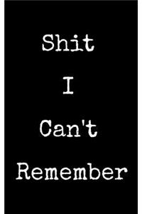 Shit I Can't Remember