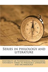 Series in Philology and Literature