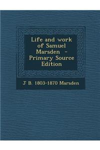 Life and Work of Samuel Marsden