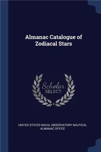 Almanac Catalogue of Zodiacal Stars