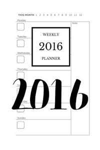 2016 Weekly Planner