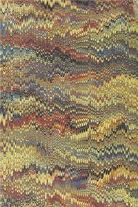 Antique Journal Abstract Design Marbleized