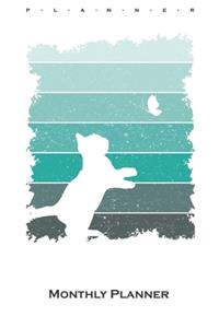 Cute cat shadow with butterfly Monthly Planner