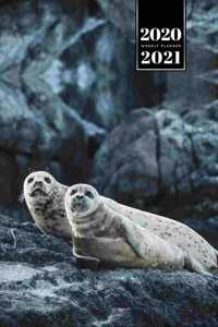Seal Manatee Sea Lion Cow Walrus Dugong Week Planner Weekly Organizer Calendar 2020 / 2021 - Together on Cliff